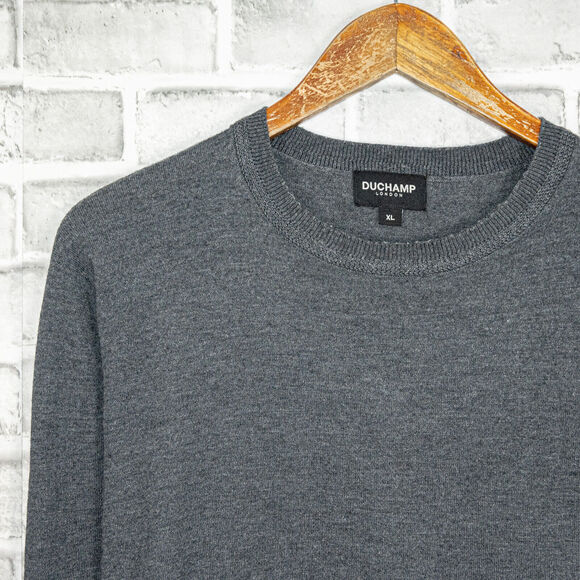 DUCHAMP London Crewneck Pullover Sweater Gray Size XL - Picture 4 of 6
